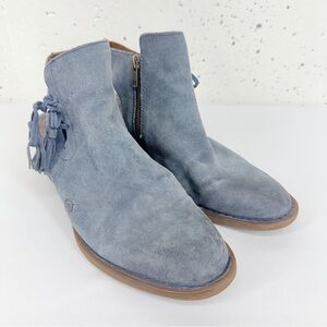Born Women’s size 8.5 Blue Suede Mule Boots Booties